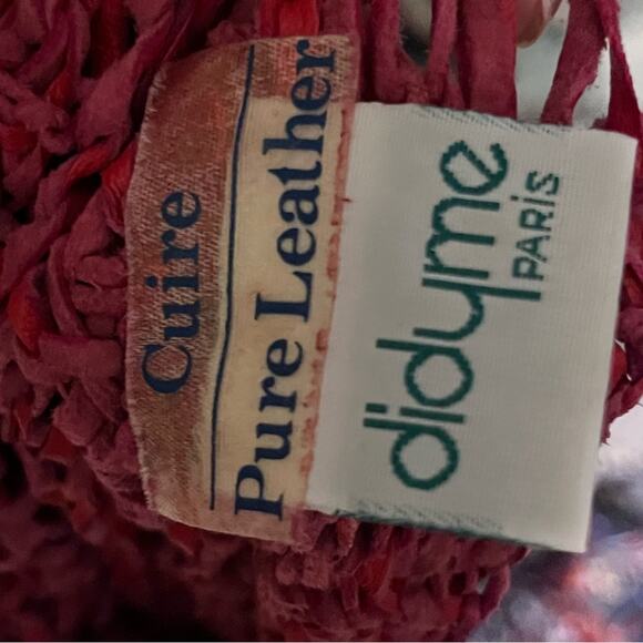 Vtg Western Braided Leather Open Knit Pullover Womens Top S Desert Boho Grunge - Picture 5 of 5